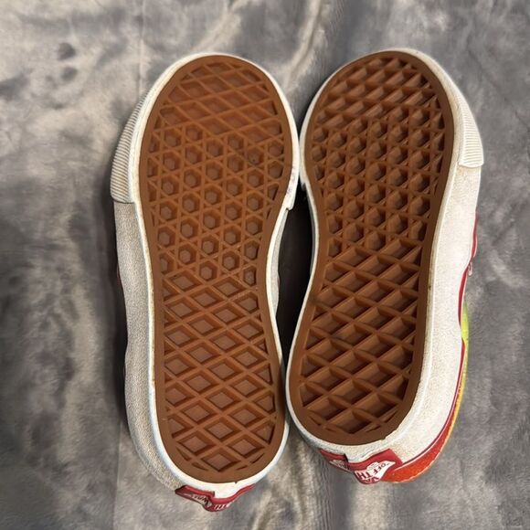 Vans Kids Slip-On Sneakers - Red, Blue, Yellow Blend - Picture 7 of 10